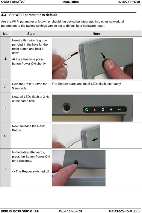 feig rfid reader manual|Feig Electronic PRH200 RFID Reader User Manual Annex No.